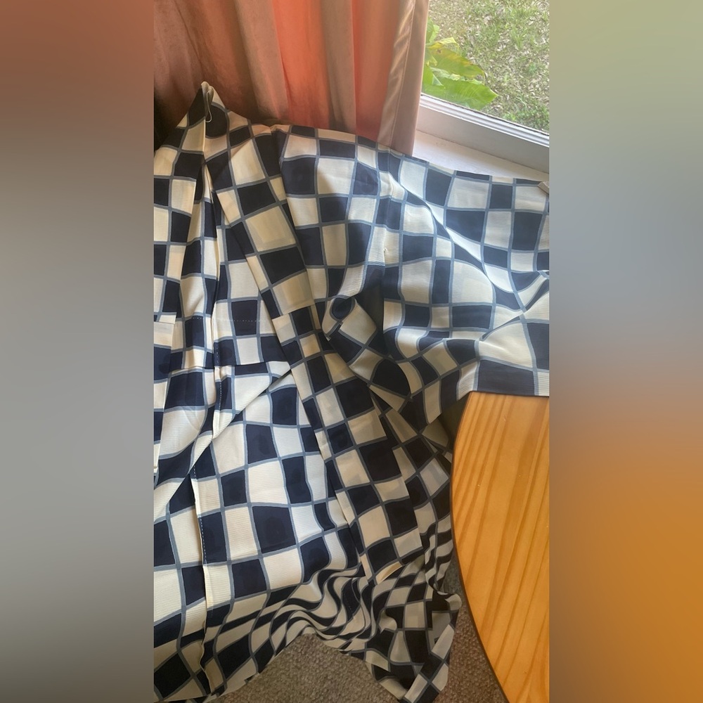 Antique sheer Sha Silk kimono psychedelic checkerboard transparent chess usomono - Picture 12 of 12